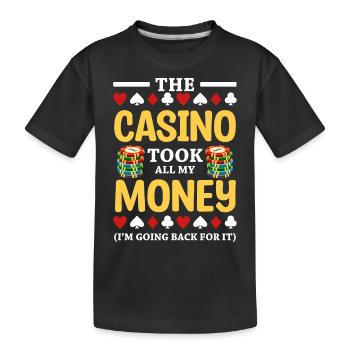 Kartenspiel Ace - Kinder Premium Bio T-Shirt - Schwarz - Vorne
