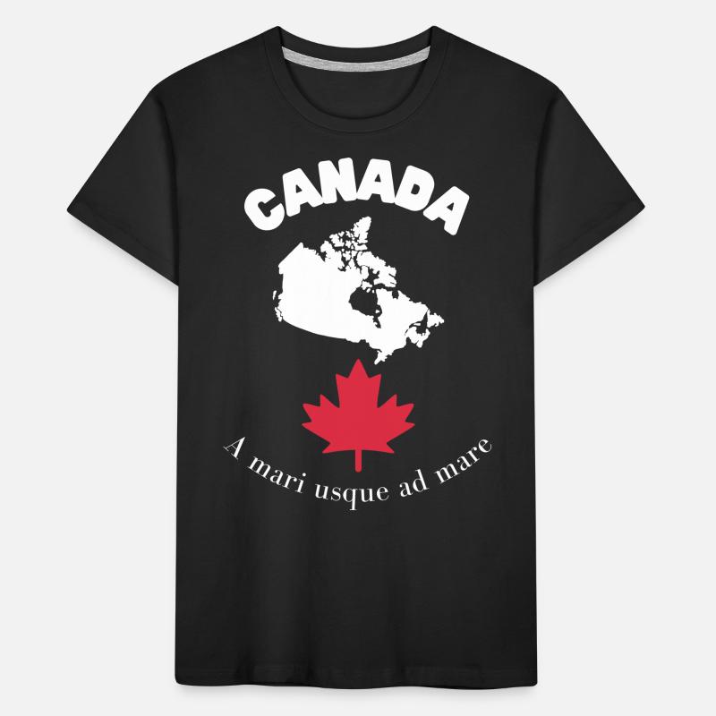 CANADA avec carte et devise T-shirt bio Premium Enfant