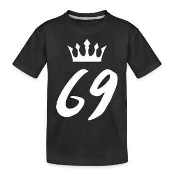 69 Couronne numérique - T-shirt bio Premium Enfant - noir - Devant