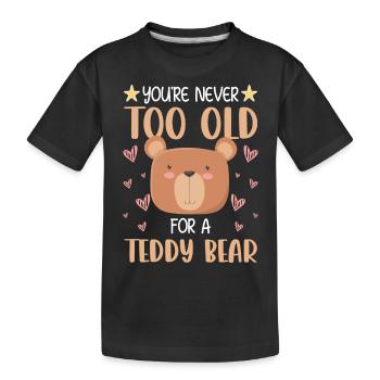 Teddy Child Protector - Kids' Premium Organic T-Shirt - black - Front