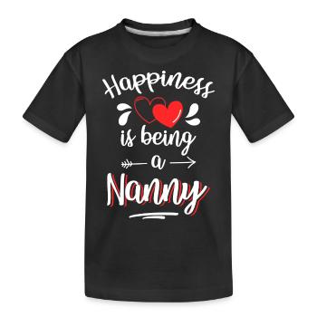 Bonheur Joie Optimisme - T-shirt bio Premium Enfant - noir - Devant