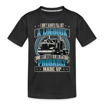 LKW Fahrer - Kinder Premium Bio T-Shirt - Schwarz - Vorne