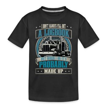 LKW Fahrer - Kinder Premium Bio T-Shirt - Schwarz - Vorne