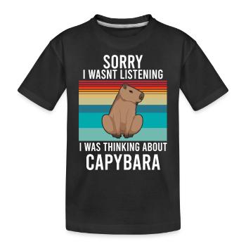 Capybara - Kinder Premium Bio T-Shirt - Schwarz - Vorne