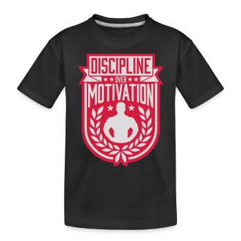 Citation de discipline sur la motivation - T-shirt bio Premium Enfant - noir - Devant