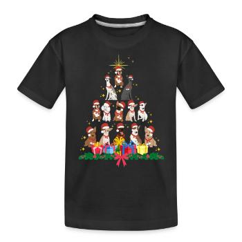 Noël de chien. Cadeau de Noël - T-shirt bio Premium Enfant - noir - Devant