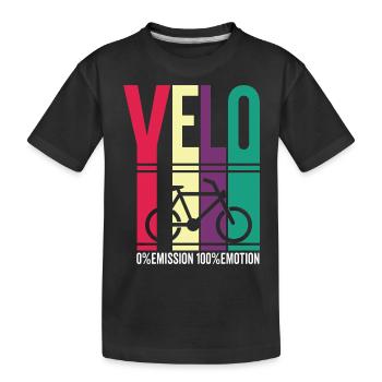 Vélo Shirt Funny 0% Emission 100% Emotion - T-shirt bio Premium Enfant - noir - Devant
