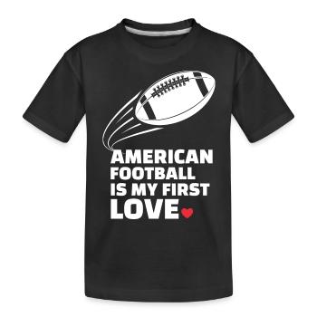 Ich Liebe Den Amerikanischen Fußball Stylish - Kinder Premium Bio T-Shirt - Schwarz - Vorne