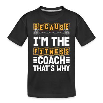 Gym Bench Press Training - Kids' Premium Organic T-Shirt - black - Front