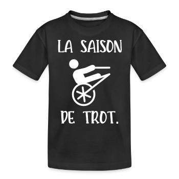 la saison de trot - T-shirt bio Premium Enfant - noir - Devant