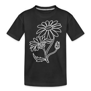 Simple daisyes - Kids' Premium Organic T-Shirt - black - Front