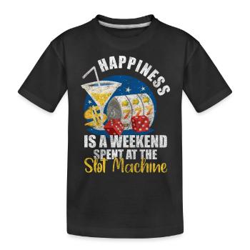 Slot Machine Slot Arcade Lucky 7 - Kids' Premium Organic T-Shirt - black - Front