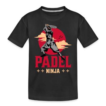 Padel Ninja Samurai Paquet Japonais Paddle - T-shirt bio Premium Enfant - noir - Devant
