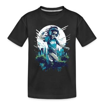 Enjoy the Power of Music - Kids' Premium Organic T-Shirt - black - Front
