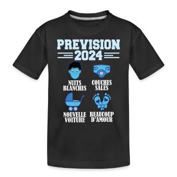 Annonce Grossesse 2024 Prévision pour 2024 Annonce - T-shirt bio Premium Enfant - noir - Devant