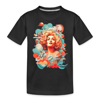 Élégance rétro : Vintage Lady - T-shirt bio Premium Enfant - noir - Devant