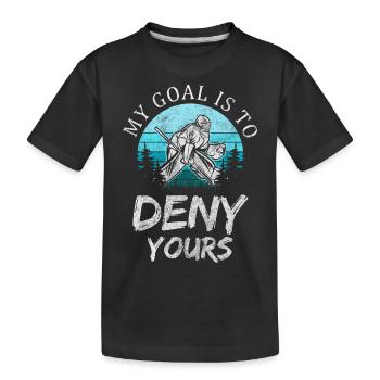 Sports Masque de hockey sur glace Sports d’hiver - T-shirt bio Premium Enfant - noir - Devant