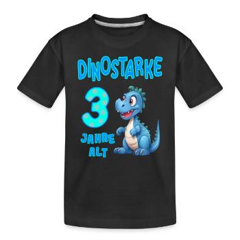 3 Geburtstag 3 Jahre alt Kindergeburtstag Geschenk - Kinder Premium Bio T-Shirt - Schwarz - Vorne