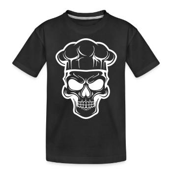 Chefkoch Skelett - Kinder Premium Bio T-Shirt - Schwarz - Vorne
