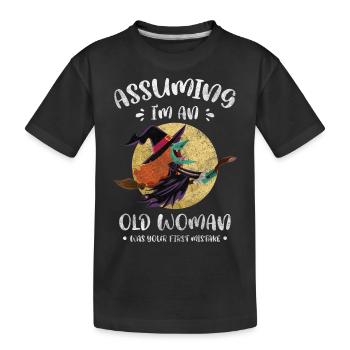 Sort de sorcellerie de femme sorcière - T-shirt bio Premium Enfant - noir - Devant