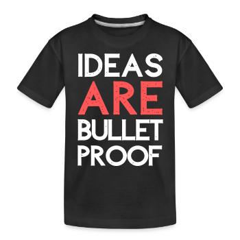 Les idées sont à toute épreuve - T-shirt bio Premium Enfant - noir - Devant