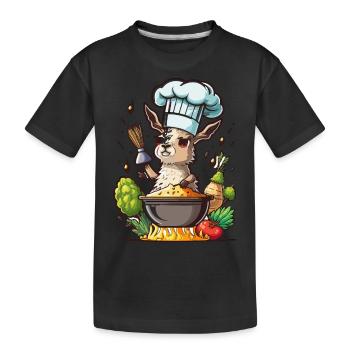Chef de lama - T-shirt bio Premium Enfant - noir - Devant