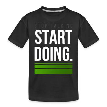 Hard Work Start Design pour fierté, motivé - T-shirt bio Premium Enfant - noir - Devant