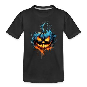 Halloween Jackolantern Pumpkin Shirt Design h/w/d - T-shirt bio Premium Enfant - noir - Devant