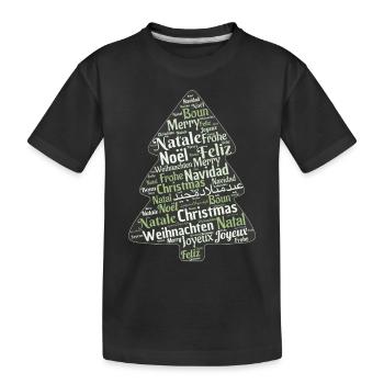 Weihnachtsbaum - Kinder Premium Bio T-Shirt - Schwarz - Vorne