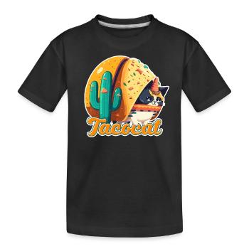 Funny Animals Graphic - Kids' Premium Organic T-Shirt - black - Front