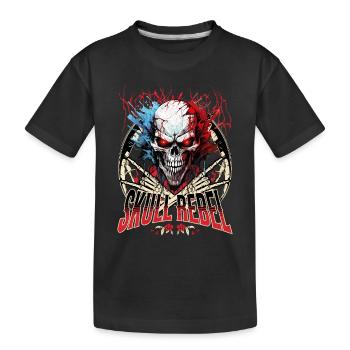 Crâne Crâne Squelette Moto Biker Gang - T-shirt bio Premium Enfant - noir - Devant