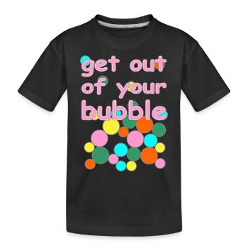 bubble englische Version - Kinder Premium Bio T-Shirt - Schwarz - Vorne