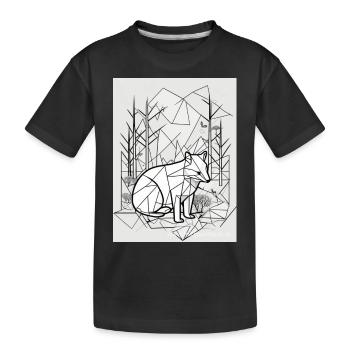 Geometrische Natur - Kinder Premium Bio T-Shirt - Schwarz - Vorne