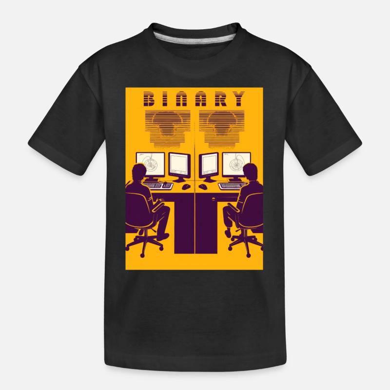 Binary - Kids' Premium Organic T-Shirt - black