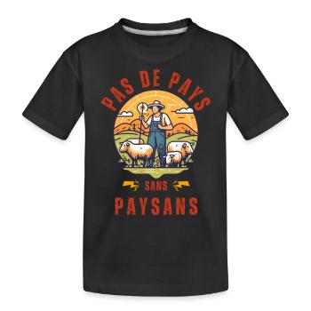 Pas de pays sans paysans - T-shirt bio Premium Enfant - noir - Devant