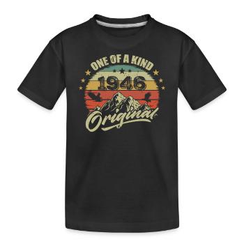 1946 Anniversaire vintage 1946 rétro né en 1946 - T-shirt bio Premium Enfant - noir - Devant