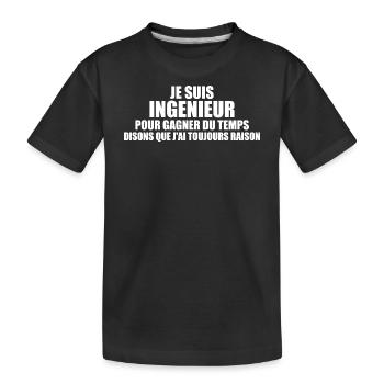 Engineering - Mechanics - Engineers - Engineer - Kids' Premium Organic T-Shirt - black - Front