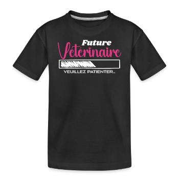 Future Veterinarian - Kids' Premium Organic T-Shirt - black - Front