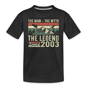 Retro 2003 Vintage - 2003 Geburtstagsgeschenk - Kinder Premium Bio T-Shirt - Schwarz - Vorne