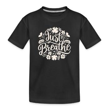Atmen, beruhigende Angstzustände - Kinder Premium Bio T-Shirt - Schwarz - Vorne