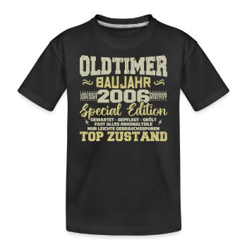 Vintage 2006 Born Retro Birthday Vintage - Kids' Premium Organic T-Shirt - black - Front