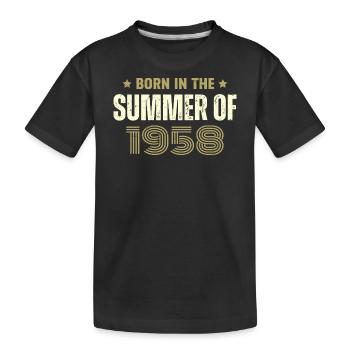 Jahrgang 1958 Jahrgang 1958 Geburtstagsgeschenk - Kinder Premium Bio T-Shirt - Schwarz - Vorne