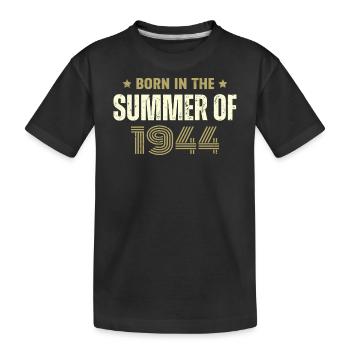 Jahrgang 1944 Jahrgang 1944 Geburtstagsgeschenk - Kinder Premium Bio T-Shirt - Schwarz - Vorne