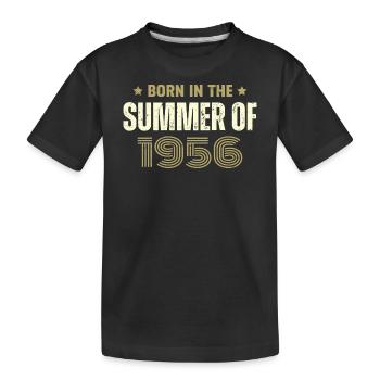 Jahrgang 1956 Jahrgang 1956 Geburtstagsgeschenk - Kinder Premium Bio T-Shirt - Schwarz - Vorne