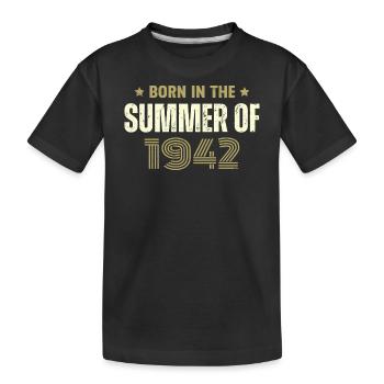 Jahrgang 1942 Jahrgang 1942 Geburtstagsgeschenk - Kinder Premium Bio T-Shirt - Schwarz - Vorne