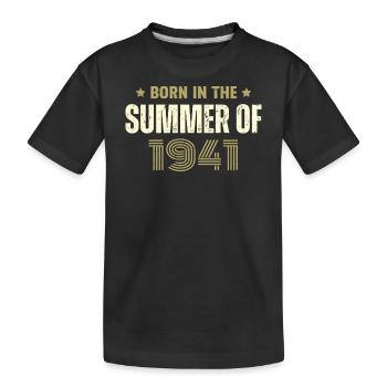 Jahrgang 1941 Jahrgang 1941 Geburtstagsgeschenk - Kinder Premium Bio T-Shirt - Schwarz - Vorne