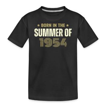 Jahrgang 1954 Jahrgang 1954 Geburtstagsgeschenk - Kinder Premium Bio T-Shirt - Schwarz - Vorne