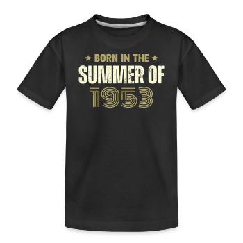 Jahrgang 1953 Jahrgang 1953 Geburtstagsgeschenk - Kinder Premium Bio T-Shirt - Schwarz - Vorne