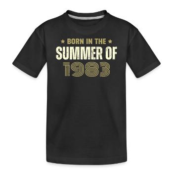 Jahrgang 1983 Jahrgang 1983 Geburtstagsgeschenk - Kinder Premium Bio T-Shirt - Schwarz - Vorne