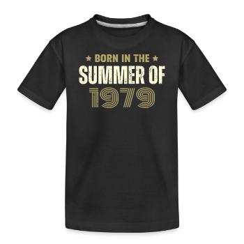 Jahrgang 1979 Jahrgang 1979 Geburtstagsgeschenk - Kinder Premium Bio T-Shirt - Schwarz - Vorne